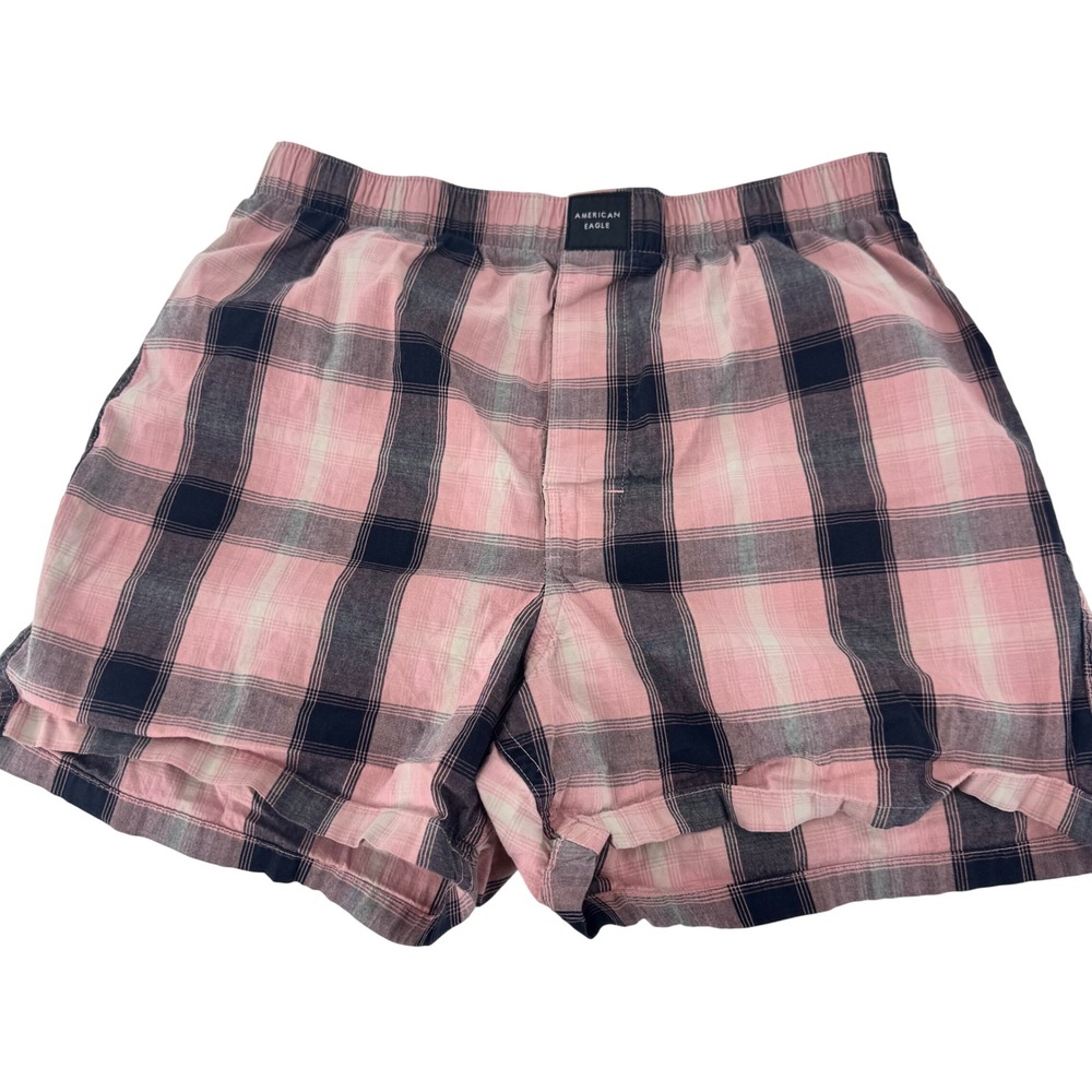 American Eagle Men's Plaid Boxer Shorts‎ Sleepwear Loungewear Size S P